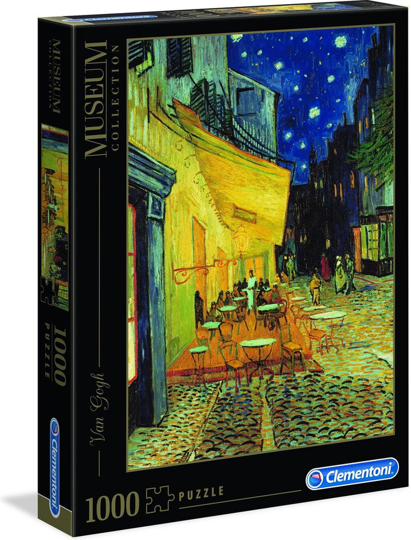 Afbeelding laden in galerijviewer, Clementoni legpuzzel van gogh cafe terrace at night, 1000st.
