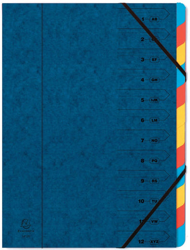 Exacompta sorteermap 12-delig | blauw