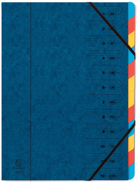 Exacompta sorteermap 12-delig | blauw