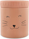 Trixie thermos container - mrs. cat - thermopot voor kinderen - 350 ml - rvs thermobeker - ideaal voor babyhapjes - roze