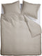 Ambiante satin uni dekbedovertrek - tweepersoons - 200 x 200 220 cm - zand