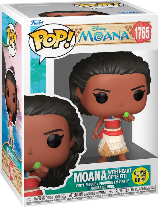 Funko pop! disney: moana - moana with heart of tefiti (glow in the dark)