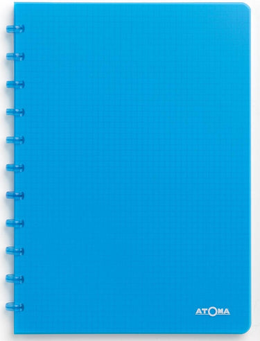 Atoma trendy schrift, ft a4, 144 bladzijden, geruit 5 mm, transparant turkoois