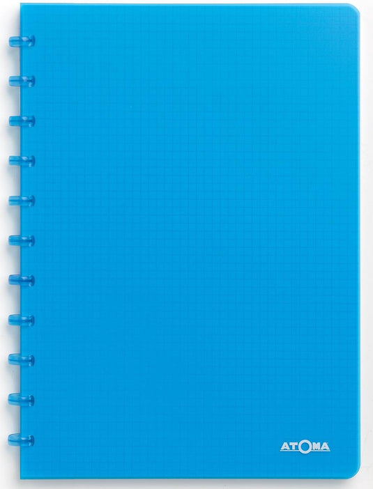 Atoma trendy schrift, ft a4, 144 bladzijden, geruit 5 mm, transparant turkoois
