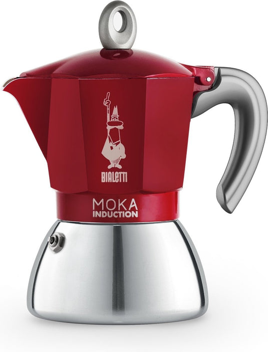 Bialetti moka induction rood percolator – 6 kops – 270 ml – geschikt voor inductie