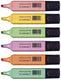 Q-connect markeerstift pastel | geassorteerde kleuren | pak van 6 stuks