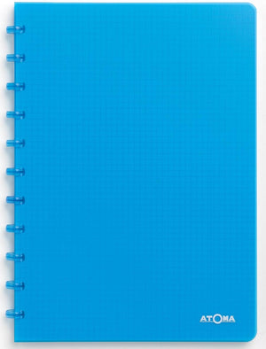 Atoma trendy schrift, ft a4, 144 bladzijden, geruit 5 mm, transparant turkoois