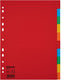 Esselte tabbladen economy a4 10-delig karton 11-rings assorti | 10 stuks
