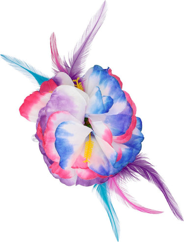 Boland - haaraccessoire hibiscus deluxe multi - haarclip - volwassenen - hawaii - hula - themafeest - carnaval