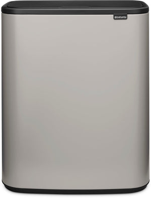 Brabantia bo touch bin prullenbak - 60 liter - 1 vak - soft grey