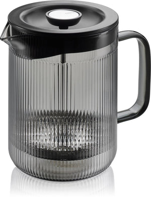 Gefu cristiano french press koffiezetter – 600 ml – borosilicaatglas – smoke grey