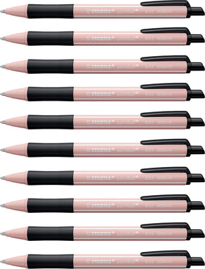 Stabilo pointball - balpen - naturecolors wildflower - navulbaar - zachtroze - doos 10 stuks