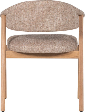 Woood tunar eetkamerstoel met armleuning - eiken hout - naturel - set van 2