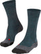 Falke tk2 melange anti-blaar dik wol functioneel materiaal wandelsokken heren groen - maat 46-48
