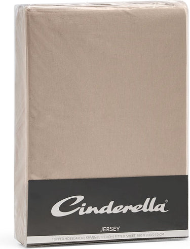 Cinderella hoeslaken jersey topper 15 cm - taupe - 160x200 210