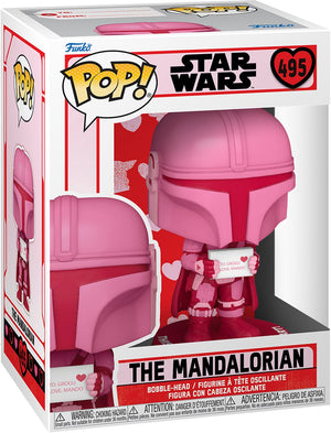 Funko star wars - valentines pop! star wars the mandalorian 9 cm verzamelfiguur - multicolours