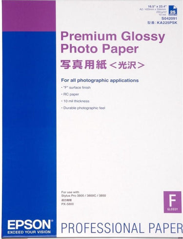 Epson premium glanzend fotopapier - 25 vel a2