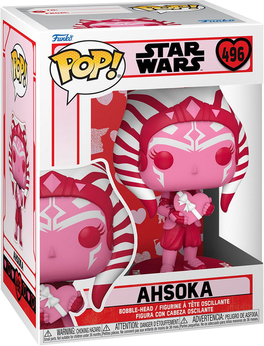 Funko star wars verzamelfiguur pop! vinyl - valentines ahsoka roze