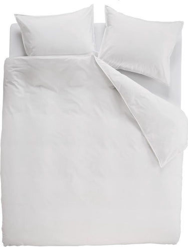 Ambiante cotton uni dekbedovertrek - effen - tweepersoons - 200x200 220 - wit
