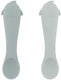 Trixie baby lepels siliconen set - eerste hapjes mr. shark 2-pack.