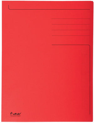 Exacompta 50x forever® bedrukte map met 3 kleppen - 280gm2 - 24,5x35 cm voor folio - rood - 449003e