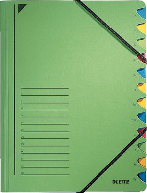 Sorteermap leitz groen karton a4