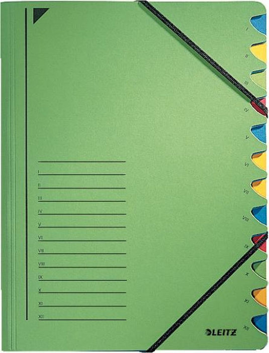 Sorteermap leitz groen karton a4