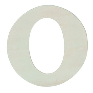 Darice • uitgesneden houten letter o 10,8cmx5mm