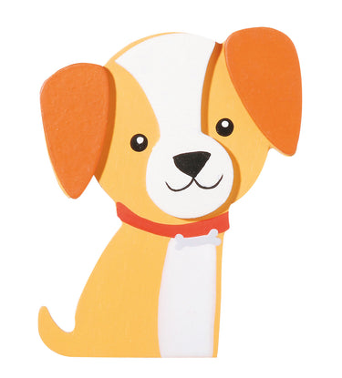 Darice • geschilderde houtvorm hond 9x7x0,5cm