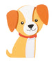 Darice • geschilderde houtvorm hond 9x7x0,5cm