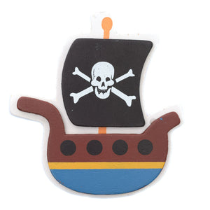 Darice • painted wood shapes piratenboot 9,5x8,9x0,5cm