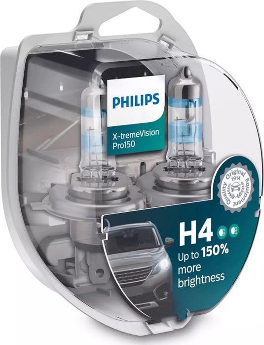 Philips h4 12v 55 60w - x-tremevision pro150 +150% - 2 stuks