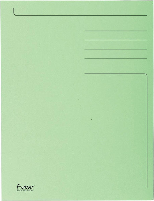 Exacompta 50x forever® bedrukte map met 3 kleppen - 280gm2 - 24x32 cm voor a4 - grasgroen - 448013e