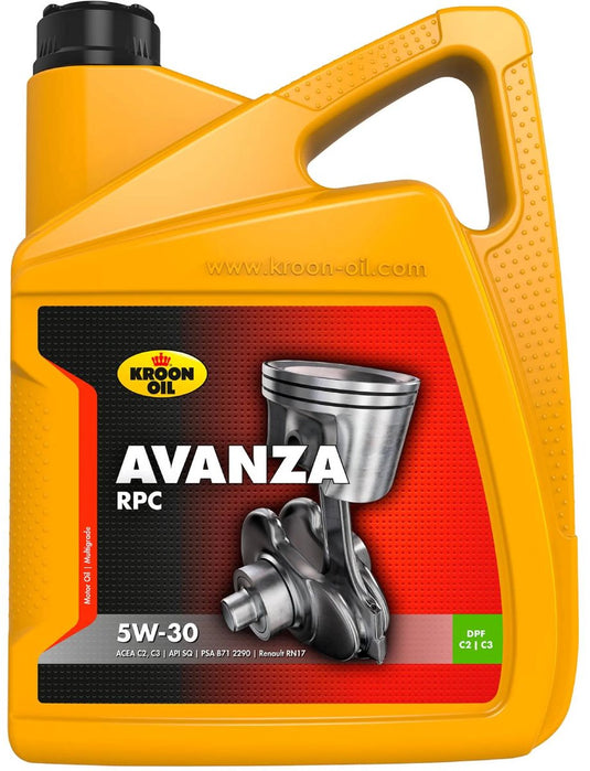 Kroon-oil - avanza rpc - synthetische motorolie 5w-30 - 5 liter - transparant