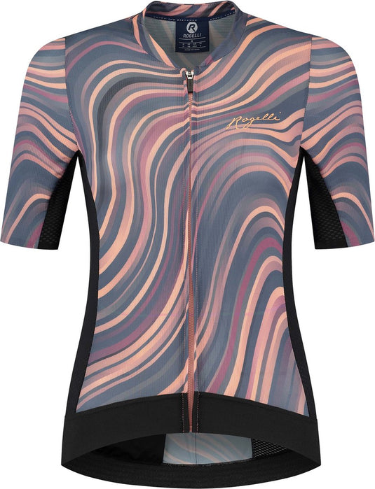 Rogelli lynn fietsshirt - korte mouwen - dames - koraal, grijs - maat l