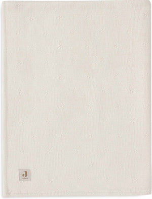 Jollein - deken ledikant 100x150cm - dekentje baby - cosy knit ivory velvet