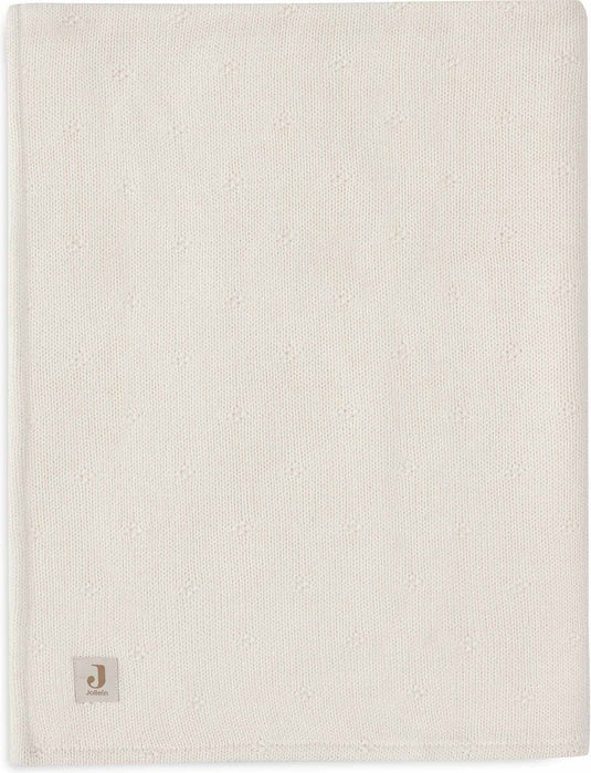 Jollein - deken ledikant 100x150cm - dekentje baby - cosy knit ivory velvet
