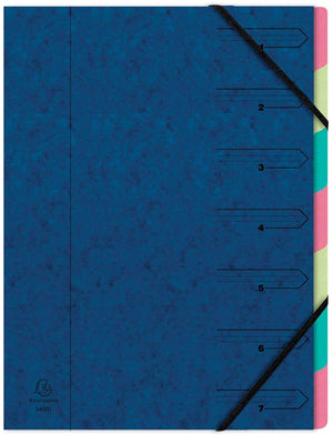 Exacompta sorteermap 54072e 7vaks a4 blauw