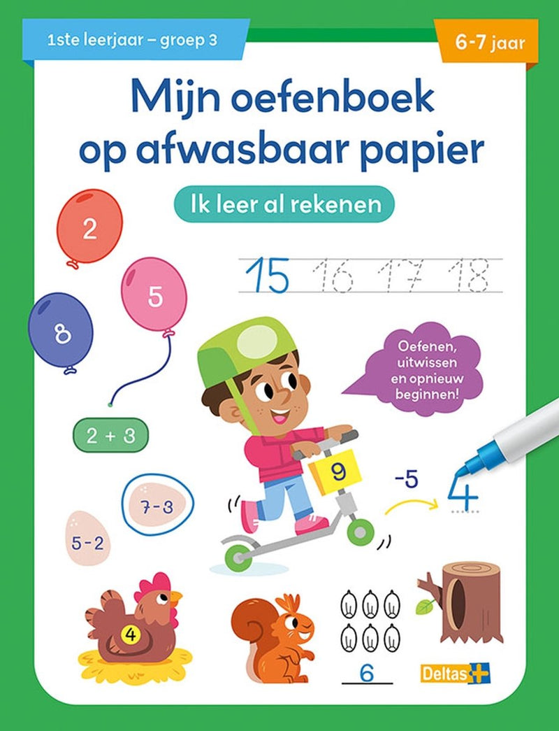 ギャラリービューアに画像をロードする, Deltas oefenboek afwasbaar papier ik leer al rekenen (6-7 j.)
