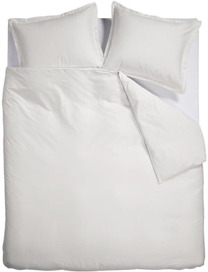 Ambiante satin uni dekbedovertrek - tweepersoons - 200x200 220 cm - wit