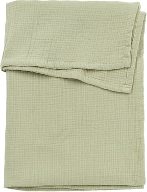 Meyco baby uni wieglaken - pre-washed hydrofiel - soft olive - 75x100cm - 0.3 tog