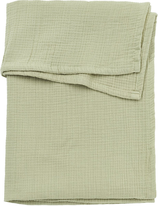 Meyco baby uni wieglaken - pre-washed hydrofiel - soft olive - 75x100cm - 0.3 tog