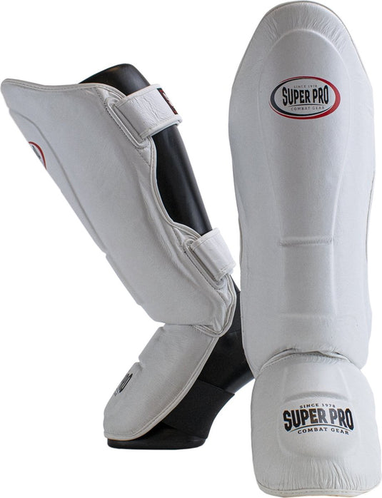 Super pro combat gear thai-pro shin guard wit zwart extra large