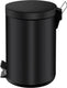 V-part - pedaalemmer 3 liter - steel - zwart - prullenbak