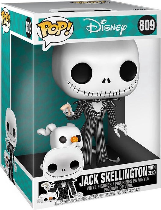 Funko pop! disney: jumbo the nightmare before christmas - jack skellington with zero pop (25cm)