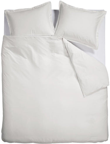 Ambiante satin uni dekbedovertrek - lits-jumeaux - 240x200 220 cm - wit