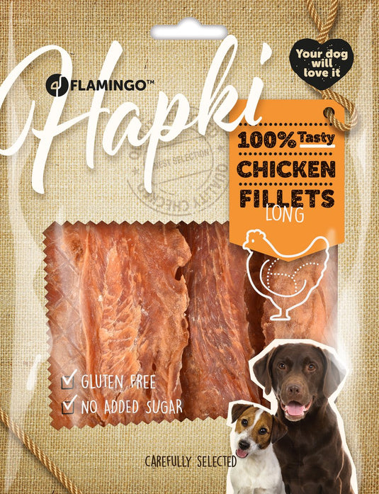 Flamingo hondensnack – strips met kip – hondensnacks – honden snacks – hondensnoepjes – glutenvrij – zonder toegevoegde suikers – 800g