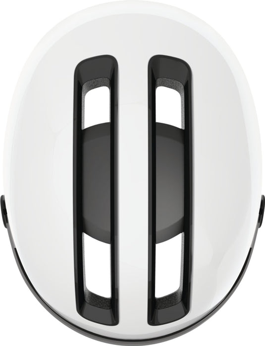 Abus fietshelm hud-y ace shiny white m - 54-58 cm - wit - geschikt voor gebruik op elektrische fietsen - stadsfietsen - 430 g