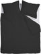 Ambiante satin uni dekbedovertrek - lits-jumeaux - 240x200 220 cm - zwart
