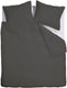 Ambiante satin uni dekbedovertrek - tweepersoons - 200x200 220 cm - donker grijs